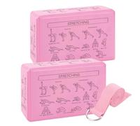 Exercise Block,2-Piece Non-slip Soft Lightweight - Yoga Wedge Exercise Equipment - for Home Studio Gym Travel Training Stretching Meditation Women Adults