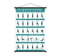 Exercise Board on Chair for Seniors - PVC Fabric 40 x 60 cm Suitable for Beginners Multiple Postures | Yoga Poster on Senior Chair 60+ for Office, Living Room, Bedroom, Fitness, Stretching, Mobility