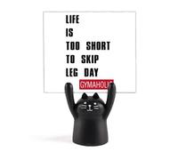 Exercise Body Limbs Maintenance Memo Holder Cartoon Black Cat Stand Decoration