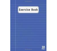Exercise Book 10mm Ruled and Margin: 10mm Lined Exercise Books A4 | Back to School Notebooks A4 for Class Records & Lesson | Blue Cover