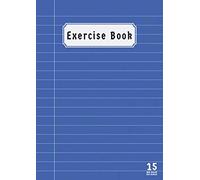 Exercise Book 15mm Ruled and Margin: A4 15mm Lined Exercise Books for Children | Back to School Notebooks A4 with Big Lines for Primary Class Records & Lesson | Blue Cover