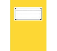Exercise book A4 lined with margin 80 pages: Yellow school writing jotter (Exercise books A4 assorted colours)