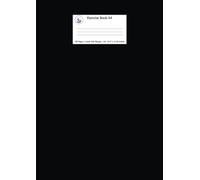 Exercise Book A4 Lined with Margin: Black School Journal Notebook