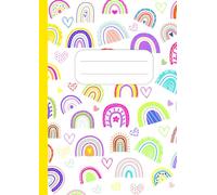 Exercise Book Half Lined Half Plain A4: School Notebooks Lined & Blank, 100 Pages, Exercise Books, Learn To Draw & Write (Yellow)