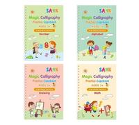 Exercise Books for Magic Writing for Reusable Grooved Workbooks - Handwriting Exercise Book for Children, for Preschool Children, Beginners Learning to Write