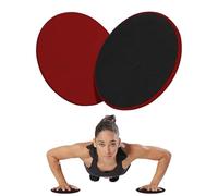 Exercise Core Sliders Gliding Discs 2 Pack - Dual-Sided Workout Sliding Discs for Home Gym, Pilates, Physical Therapy, Ab & Full Body Training (Red)