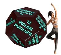 Exercise Dice - 12-Sided Workout Cube, Small Fitness Equipment, Gym Training Game | For Women Men Athlete Home Sports Group Squats Cardio Strength Functional Fitness Fun Activity