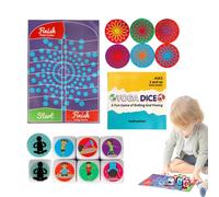 Exercise Dice - 4.41 x 3.82 x 1.06 Inch Yoga Dice, Fitness Dice | Educational Yoga Game, Brain Training, Interactive Logic Puzle For Family, Friends, Home, Holidays For Beginners