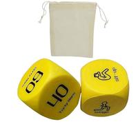 Exercise Dice (6-Sided) - Game for Group Fitness & Exercise Classes - Interval Training Workout Includes Push Ups, Squats, Lunges, Jumping Jacks, Crunches & Wildcard (Includes Carrying Bag)