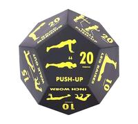 Exercise Dice Training Game - 12 Sided Fitness Activity Cube Set, Group Workout Random Routine Tool, Sports Conditioning Equipment Kit, Durable Lightweight Foam Toss Accessory With Clear Printed Instr