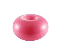 Exercise Donut Yoga Ball Premium PVC Core Training Stability Ball for Yoga Pilates Balance Workout with Inflatable Pump Included 50cm Diameter 28cm Height (Pink)