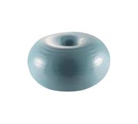 Exercise Donut Yoga Ball Premium PVC Core Training Stability Ball for Yoga Pilates Balance Workout with Inflatable Pump Included 50cm Diameter 28cm Height (Grey)