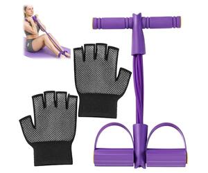 Exercise Equipment for Home Use, Sit Up Exercise Equipment with Foot Pedal Resistance Band, Fitness Equipment for Core Strengthening and Full-Body Workout