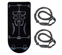 Exercise Equipment Mat for Roller Wheel 140 * 58cm Non Slip Abdominal Knee Mat Exercise Mats Protect Joints Suitable for Pilates Abdominal Yoga with 2 Auxiliary Elastic Bands