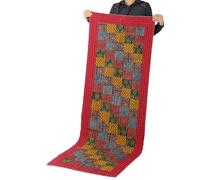 Exercise & Fitness Mat - Handmade Cotton Kantha Quilted Multicolor Patchwork, Foldable and Easy to Carry Meditation and Yoga mat for Workout, Yoga, Home, Gym, Travel with Yoga Mat Bag