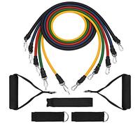 Exercise Fitness Resistance Bands Set Stretch Bands Set Bodybuilding Elastic Pull Rope Abdomen Waist Arm Leg Tummy Stretching Slimming Crunches for Pilates, Physical Therapy, Rehab, Speed Strength
