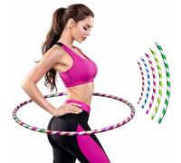 Exercise & Games Hula Hoop Ring - Adult & Kids Multicolour Hoola Hoops | Smart Light Weighted Equipment for Gym, Workout, Pet Training | Fitness Hula-Hoop for Lose Weight (Pack of 2, Large)