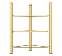 Exercise Half Balance Ball Storage Rack - Home Gym Workout Equipment, 3/5/6/7 Tier Floor Stand Storage, for Basketball Bowling Medicine Yoga Balls(Gold,3 layer - 27.5in)