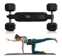 Exercise Hip Thrust Belt, Booty Belt for Hip Thrust, Adjustable Lifting Belt,Hip Belt Pad for Dumbbells Kettlebells Gym Fitness Bodybuilding Weightlifting（Black）