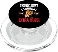 Exercise I Thought You Said Extra Fries Funny Pun PopSockets PopGrip for MagSafe