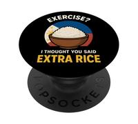 Exercise I Thought You Said Extra Rice Funny Filipino Pride PopSockets Adhesive PopGrip