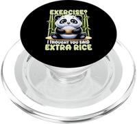 Exercise I Thought You Said Extra Rice Panda Bamboo Humor PopSockets PopGrip for MagSafe