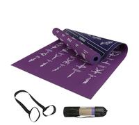 Exercise Mat - Anti-Tear Soft with Poses Stretches - Workout Mat Exercise Equipment,for Home Travel Gym Studio Pilates Fitness Outdoor Playground Balance Physical Training