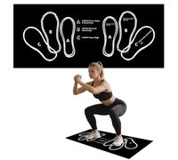 Exercise Mat Perfect for Squats, Leg and Ab Workouts, Squat guide mat, Squat Step Position, Squat Mat Knee Mat Lightweight and Portable for Men and Women (Black)