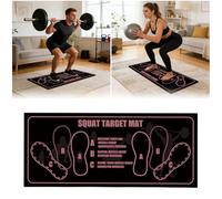 Exercise Mat Perfect For Squats,Squat Support Pad With Foot Placement Guide,Squat Target Mats,Platform for Proper Stance in Deadlifts & Squats,Portable SquatGuide Mat,For Home Gym (Black-3)