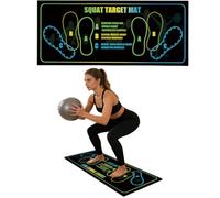 Exercise Mat Perfect For Squats,Squat Support Pad With Foot Placement Guide,Squat Target Mats,Platform for Proper Stance in Deadlifts & Squats,Portable SquatGuide Mat,For Home Gym (Black-1)