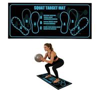Exercise Mat Perfect For Squats,Squat Support Pad With Foot Placement Guide,Squat Target Mats,Platform for Proper Stance in Deadlifts & Squats,Portable SquatGuide Mat,For Home Gym (Black-4)