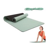 Exercise Mat with Thick and Non-Slip Carrying Belt - Yoga Training Mat - Use for Barefoot Workouts in the Studio Home Indoor Outdoor Travel Men Women