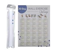 Exercise Planner Poster - 30 Day Wall Log, Fitness Goals, Workout Program Sheet, Daily Workout Organizer, Prog Log