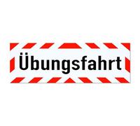 Exercise Ride Magnetic Sign - Robust Car Magnetic Sign for Cars/Trucks, Buses & Construction Machinery - Weatherproof, UV-Resistant & Removable Without Residue - Various Sizes (Red Black, 45 × 15 cm)