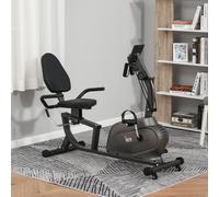 HOMCOM Exercise Training Workout Stationary Recumbent Bike W/Lcd Monitor & Pad H