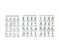 Exercise Wall Chart - Beginner Friendly Comprehensive Guide, 25x20cm Gym Workout Chart for Practice, Paper Poster Set with Illustrated Movements, Training Guide for Improving and Tracking Flexibility