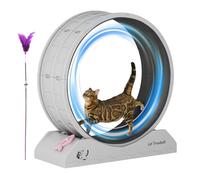 Exercise Wheel For Cats, Exercise Wheel Chat | Fitness Equipment For Kitten, Great Exercise Wheel Cat For Indoor, Safety Kitty Mat With Teaser