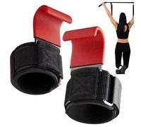 Exercise Wrist Bands - Powerlifting Grip Hook - 2 Pieces Ergonomic Mad Wrist Bands with Hooks and Supports for Home Exercise Use,Strength Training and