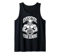 Exercise Your Demons Funny Gym Satanic Gothic Devil Workout Tank Top