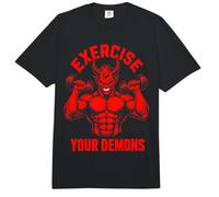 Exercise Your Demons Workout Devil Funny Gym Comfort Colors Adult Heavyweight T-Shirt