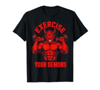 Exercise Your Demons Workout Devil Funny Gym T-Shirt