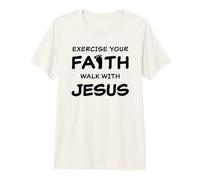 Exercise Your Faith, Walk with Jesus: Inspiring Christian Premium T-Shirt
