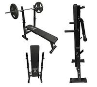 Exersci 4-in-1 Folding Fitness Bench with Incline, Decline, Dip Station, 200kg Max Load