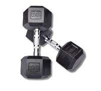 Exersci Hex Dumbbells Rubber Encased Dumbbell Pairs 10KG - Bicep Curls, Shoulder Press, Dumbbell flies, Home Gym, Fitness