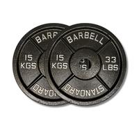 Exersci Premium Retro 2" Cast Iron Weight Plates 15 KG Pair - Weight lifting, Powerlifting, Gym, Fitness, Squat, Bench Press, Deadlift