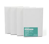 Exerz 10x15cm Pre Stretched Canvas 4 Pack 280gsm Cotton Painting | 1.7cm Frame Triple Primed Acid Free Medium Grain Surface For Acrylic Oil Crafts Home Students Artist