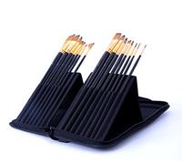 Exerz 15 Piece Paint Brush Set With Travel Case For Acrylic Oil Watercolour