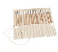 Exerz 18 Piece Paint Brush Set With Canvas Roll For Acrylic Oil Artists