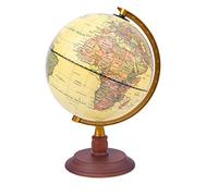 EXERZ 20cm Antique World Globe Wooden Base Decorative Desk Globe