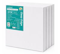 EXERZ 20x20cm Deep Edge Canvas Pre Stretched 4 Pack Cotton 380GSM 3.8cm